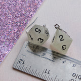 Glow in the Dark RPG dice earrings