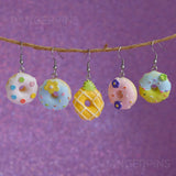 Set of 9 Pastel Donut earrings