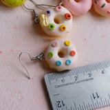 Set of 9 Pastel Donut earrings