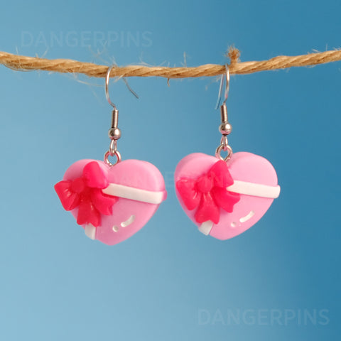 Heart shaped box earrings