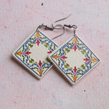 Large Floral Tiles earrings