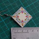 Large Floral Tiles earrings