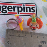 Creepy Clown Ring Set of 5