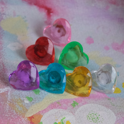 Resin Jewel Heart 7 resin pin set