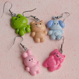 Shiny Happy Animals earrings