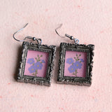 Large Fancy Pictures of Flowers Earrings