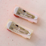 Set of 2 Peanut Butter & Jelly hair clips - 5.5cm