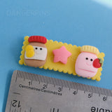 Set of 2 Peanut Butter & Jelly hair clips - 5.5cm