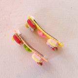 Set of 2 Peanut Butter & Jelly hair clips - 5.5cm