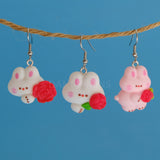 Rabbits & Roses earrings