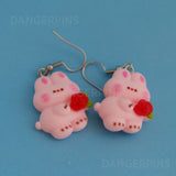 Rabbits & Roses earrings