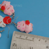 Rabbits & Roses earrings