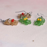 Glow in the dark Frogs and bears earrings