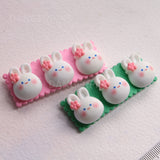 Set of 2 Triple Bunny hair clips - 5.5cm