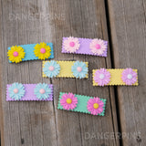 Set of 2 Sparkle Daisies hair clips - 5.5cm