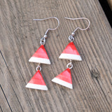 Gradient Triangle cascade earrings