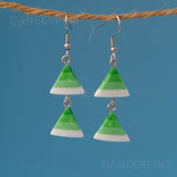 Gradient Triangle cascade earrings