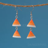 Gradient Triangle cascade earrings