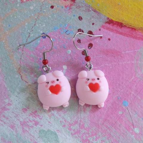Lovely Little Love Pigs Earrings