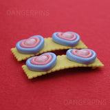 Set of 2 Radiating Heart clips