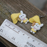 Chunky Mushroom Bunnies Earrings