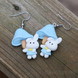 Chunky Mushroom Bunnies Earrings