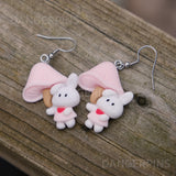 Chunky Mushroom Bunnies Earrings