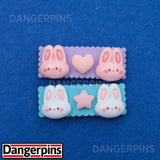 Set of 2 Bunny Delight clips