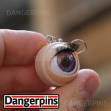 Large Awful Creepy blinking Doll eyeball earrings