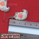 Yarn Ball Kitten Earrings