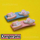 Set of 2 Fancy Afternoon Tea hair clips