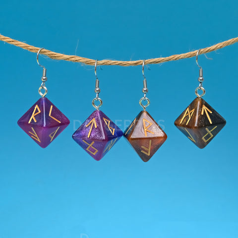 Galaxy Rune Shard earrings