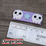 Set of 2 Ghost Skulls hair clips