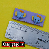 Set of 2 Lovely Little Elephants hair clips