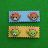 Set of 2 Nice Little Bears hair clips