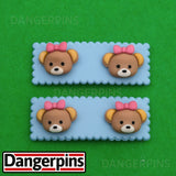 Set of 2 Nice Little Bears hair clips