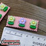 Set of 2 Lovely Little Flowers hair clips