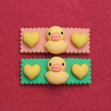 Set of Duck Chicks hair clips - 5.5cm