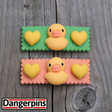 Set of Duck Chicks hair clips - 5.5cm