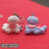 Blue & White Puppy Dog earrings