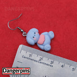 Blue & White Puppy Dog earrings