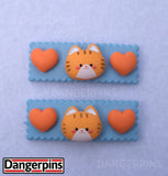 Set of 2 Cute Cat head Hair clips - 5.5cm