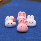 Set of 4 Bunny Head Pins