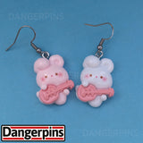 Musician Guitar Bunnies earrings