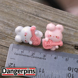 Guitar Bunnies resin 2 pin set