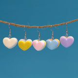 5 Pairs of Heart sandwich earrings