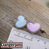 5 Pairs of Heart sandwich earrings