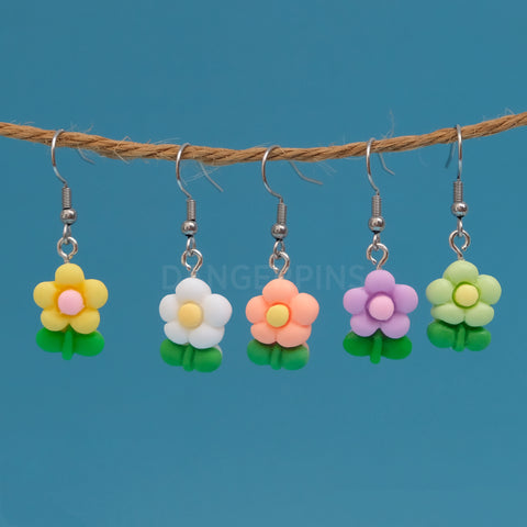 Mini Flowers earrings - set of 5 pairs