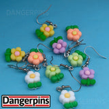 Mini Flowers earrings - set of 5 pairs