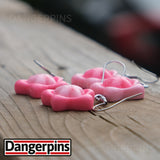 2 pairs of cute Pink smile stars earrings